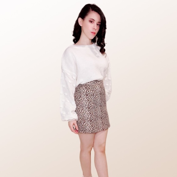 Cheetah print suede mini skirt - Picture 7 of 7